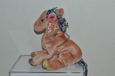 Ty Beanie Baby 4324 Zodiac Horse Flat Hooves  Pink Ears Good Heart Tag BO