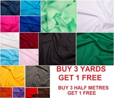 Rose and Hubble Premium 100% Cotton Plain Colours Sheeting Dress Craft Fabric