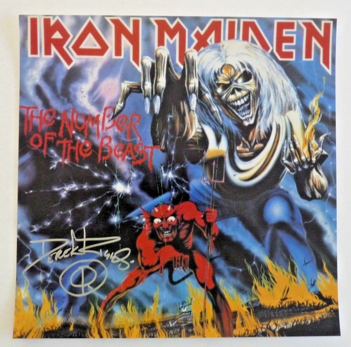 Derek Riggs Iron Maiden EDDIE Artist Signed Autograph 12x12 Photo ...