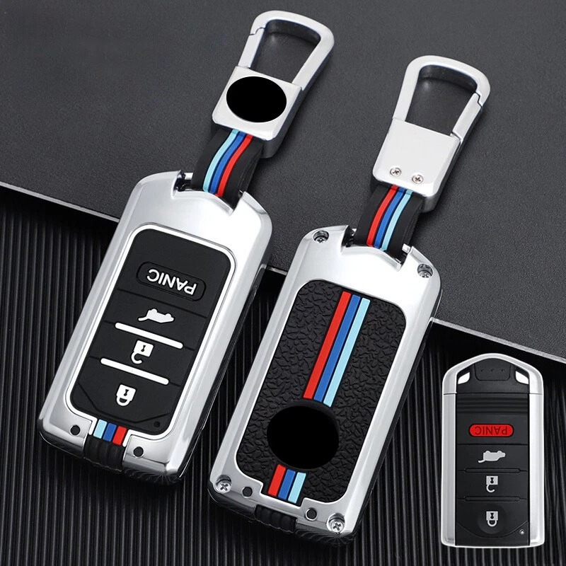 For Acura TL RDX ZDX ILX Zinc Alloy Silicone Car Remote Key Fob Case Cover Bag - Imagem 3 de 4
