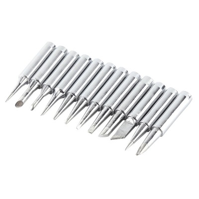 12Pcs Replacement Soldering Solder Iron Tips Station Tool Kit CHP