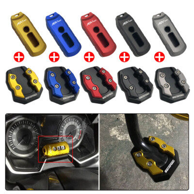 For Honda Adv 150 19 Cnc Foot Side Stand Plate Pad Remote Key Cover Case Ebay