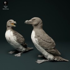 DEN MINIATURES RAZORBILLS X 2 GAZZE MARINE 1/6 ANIMAL SET
