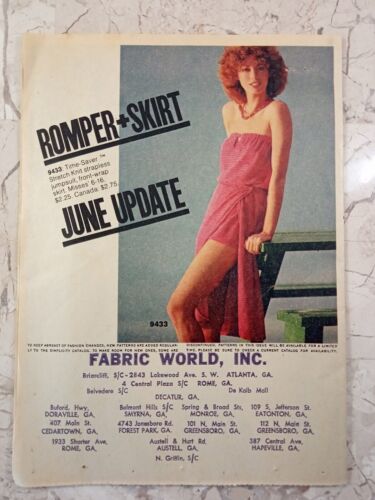 SIMPLICITY June 70s - 80s Fashion News Leaflet Terry Velour Tropical for Sewing - Picture 2 of 9