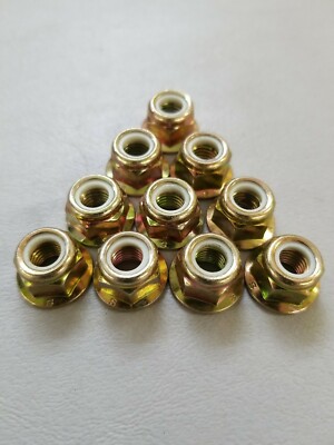 (10) OEM Arctic Cat 8427-802 M8x1.25 Hex Flange Nylon Lock Nuts CL8.8