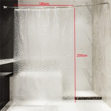 3D Water Cube Clear Bathroom Shower Curtain 180 200cm Shower Curtain Liner PEVA