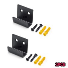 2pcs Heavy Duty Wall Hooks Garage U Brackets Black for Mirror Picture for Mirror