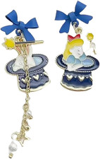 Cute Alice in Wonderland Mismatch Style Earrings Alice in Wonderland Earrings fo