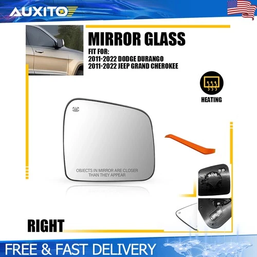 Heated Mirror Glass Convex Right For Dodge Durango Jeep Grand Cherokee 2011-2022
