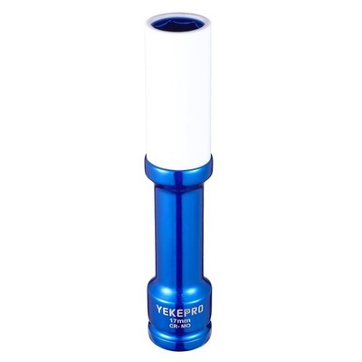 17mm 6'' Extra-long Thin Wall Wheel Protector Impact Deep Socket Set, Non-Marr...