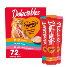 Hartz Delectables Squeeze Up Interactive Lickable Wet Cat Treat Variety Pack