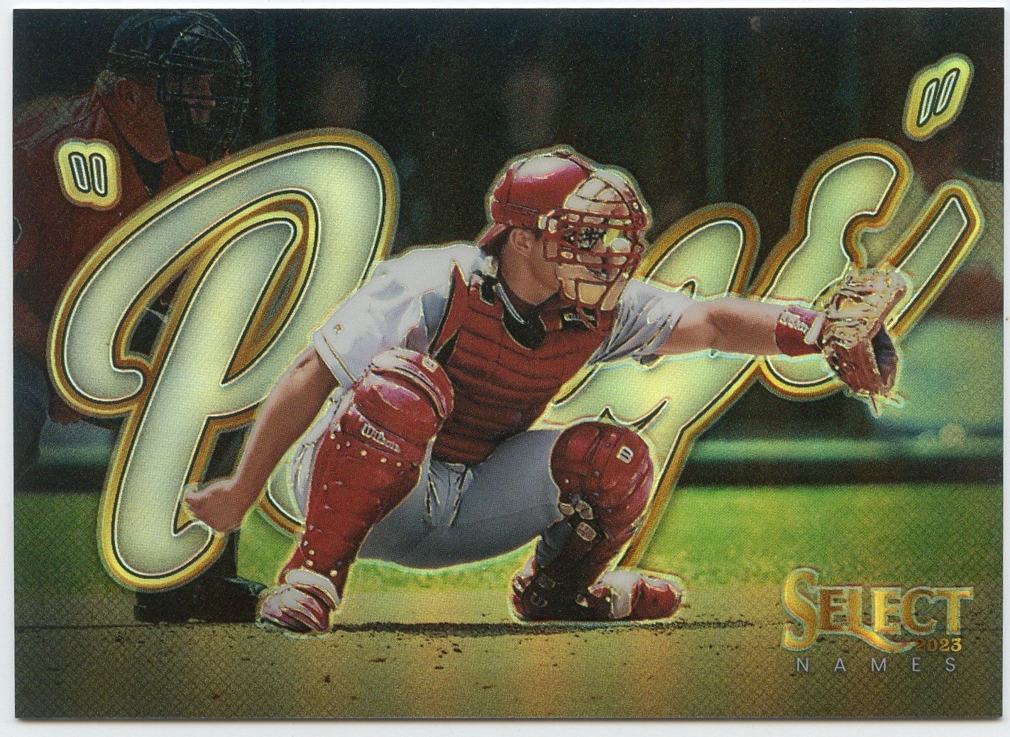2023 Panini Select Names SSP Ivan Rodriguez "Pudge" Texas Rangers #SN9