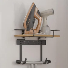 Ironing Board Rack Wall Mounted Iron Tools Organizer Shelf Organization Sturdy