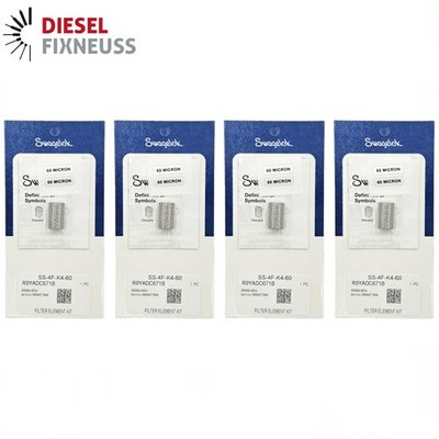 4x Swagelok Filterelementsatz, Partikelfilter Serien 4F, 2TF und 4TF, 60 Micron