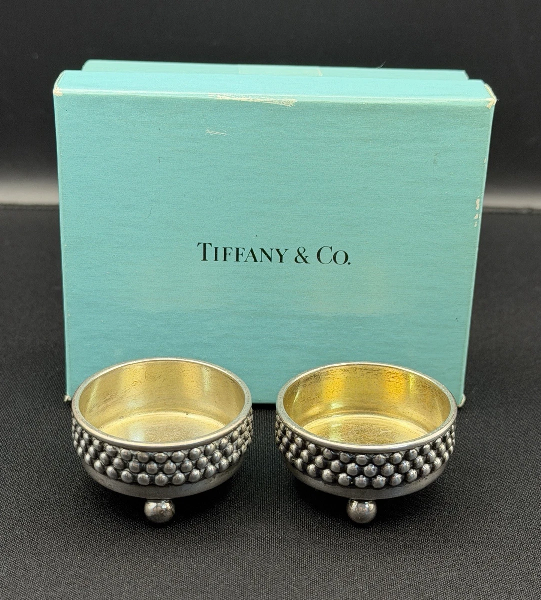 Tiffany & Co. 1900-1940 Antique US Sterling Silver Salt Cellars