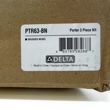Delta Porter 3-Pc Bath Hardware Set w/ Towel Bar, Toilet Paper Holder, Ring