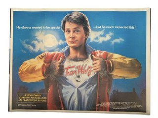 Teen Wolf 1985 Original Uk Quad Folded Michael J Fox