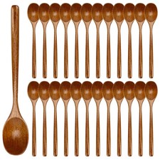 Wooden Spoons Eating Mixing Stirring 9 Inch Japanese Style 24 PCS
