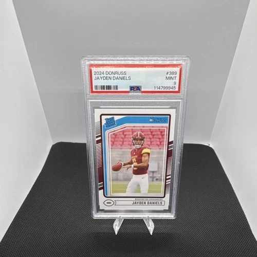 Panini 2024 Donruss Rated Rookie Jayden Daniels #389 PSA 9 Washington Commanders