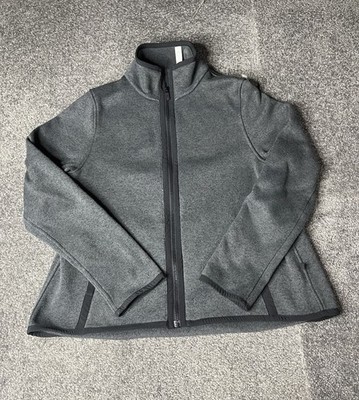 Lululemon It's Fleecing Cold Jacket Womens Size 10 Grey Full Zip Fleece Jumper
