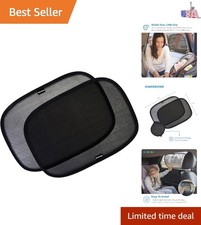 Car Window Shades for Baby 4 Pack - 21"x14" - Sun Shade Blocker, Cling - Glar...