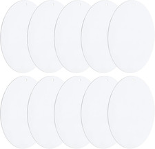 5" Dia. Acrylic Circles, 10 Pack Round Clear Plastic Sheet Ornament Cake Disk Tr