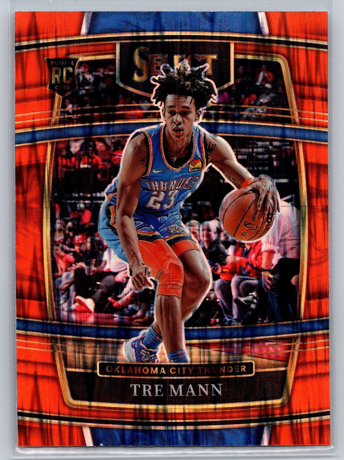2021-22 Panini Select #36 Tre Mann Orange Flash Prizms