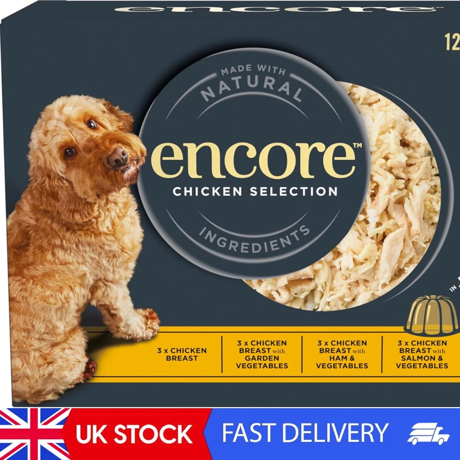 Natural Adult Wet Dog Food Pouch, Chicken & Vegetabless Selection Multipack In