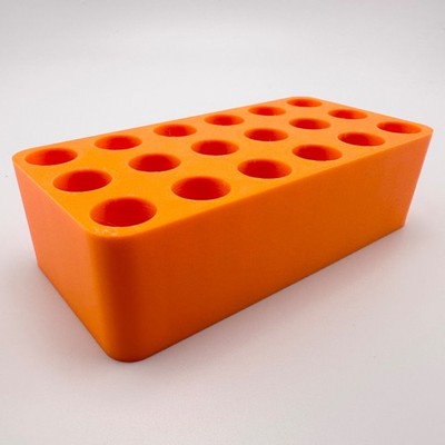Test Tube Rack 18-Hole Holder w/ Drainage   Fits Tubes up to 11mm   USA