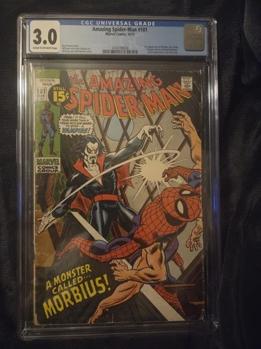 AMAZING SPIDER-MAN #101 CGC 3.0 - 1971, 1st appearance of Morbius