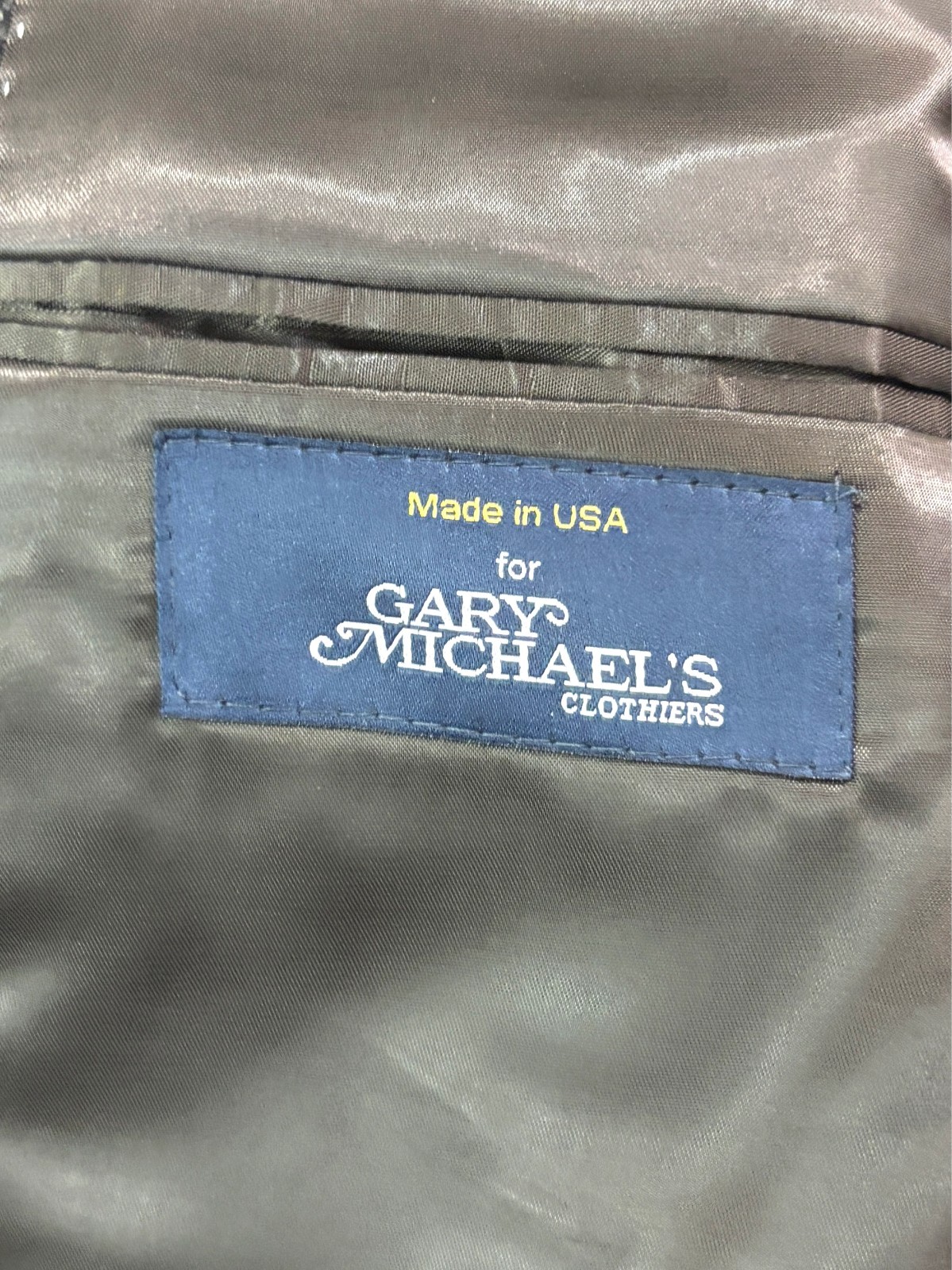 Hart Schaffner Marx 44R green windowpane plaid blazer jacket sport suit coat usa