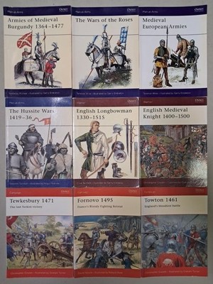 9 Bände: Osprey Publishing Bundle Man-at-Arms / Warrior / Campaign, gebraucht