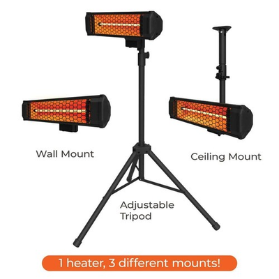 #ad HEAT STORM Tradesman 1500W Electric Infrared Quartz Space Heater Portable $76.99