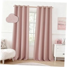 100 Blackout Curtains 84 Inches Long, 52"W x 84"L Pack of 2 Blush Pink