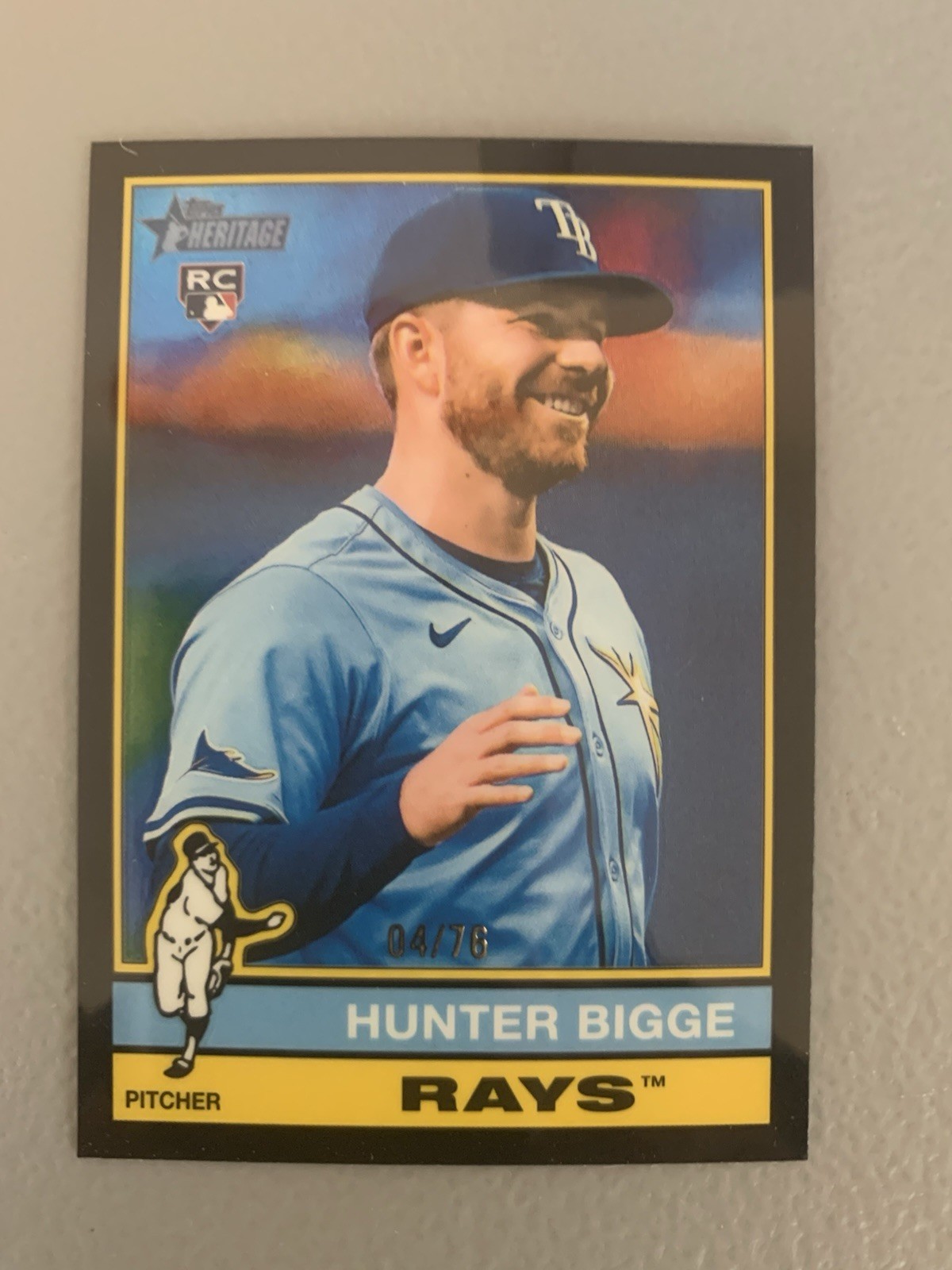 2025 Topps Heritage Hunter Bigge RC Black Chrome /76 🔥