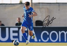 Football - Stefanos Tzimas - Hand Signed A4 Photograph - Greece - COA