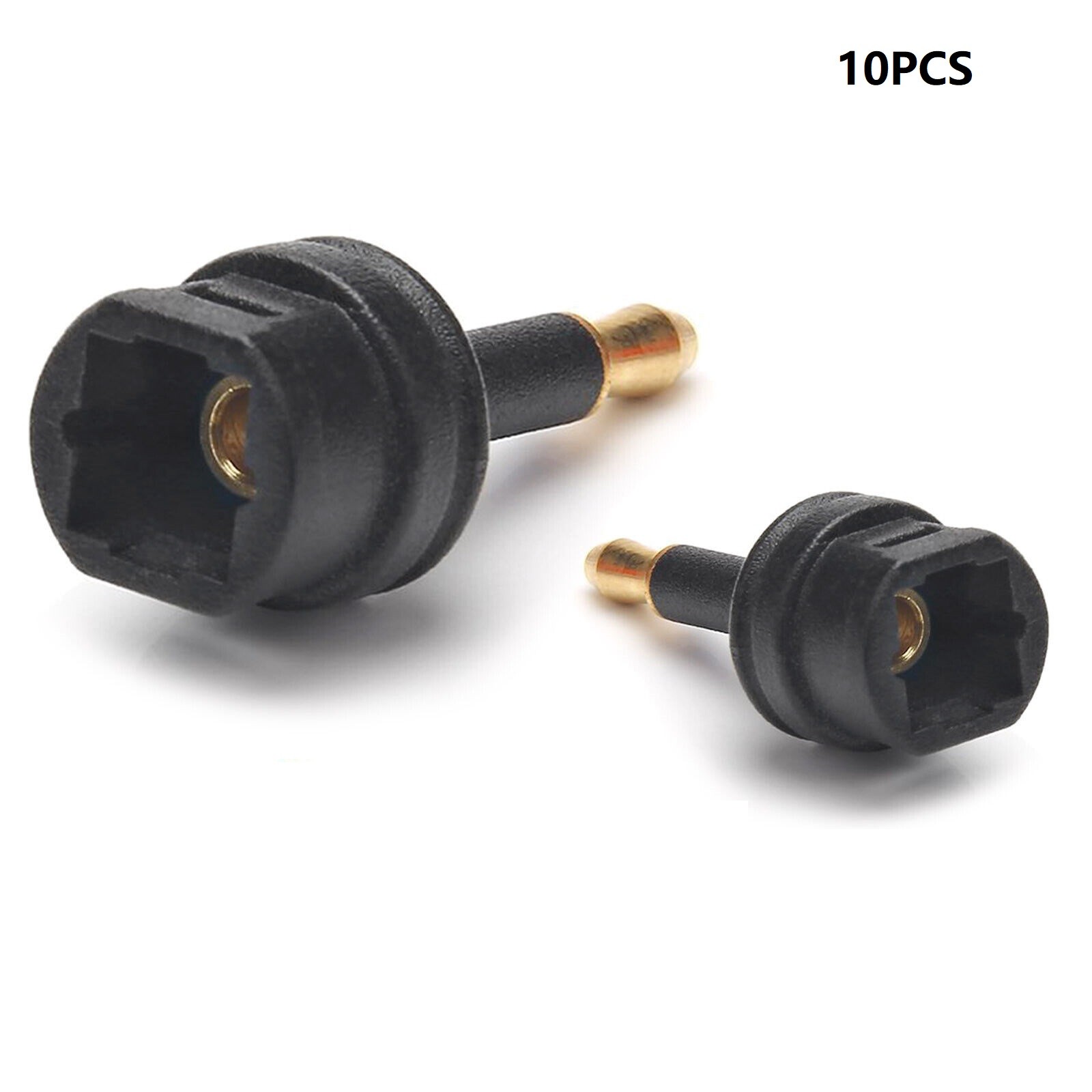 10Pack Durable Black Audio Fiber Optical Conversion Head Toslink Adapter g
