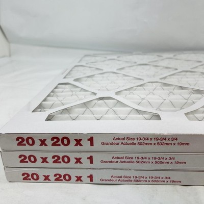 Eco-Aire 20X20X1 MERV 11, Pleated Air Filter, 20X20X1 (3 Pack)