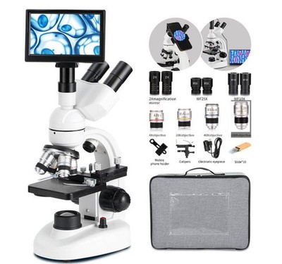 40X-2000X zoom binocular optical microscope, laboratory binocular Trinocular tel