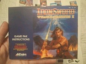 IRON SWORD WIZARDS & WARRIORS II MANUAL AND POSTER NES