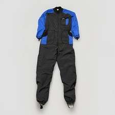 VTG Andy's Undies Mens Blue Black Thinsulate Snowboard One-Piece Ski Snow Suit M