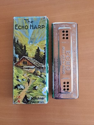 The Echo Harp / M.Hohner / Bell Metal Reeds / Mundharmonika / 55/80 M2 C/G