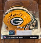 AJ HAWK SIGNED AUTOGRAPHED GREEN BAY PACKERS MINI HELMET BECKETT BAS COA