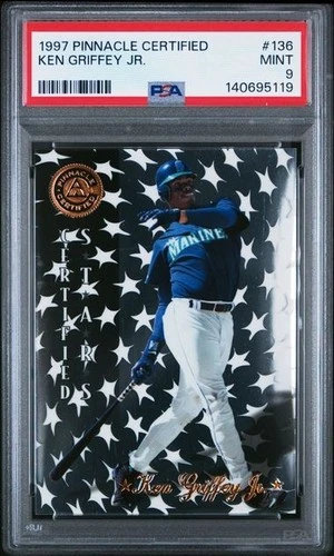 1997 PINNACLE CERTIFIED #136 KEN GRIFFEY JR. HOF Mariners PSA 9 Mint Just graded