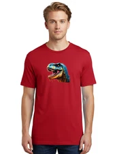 T-Rex-Head Mens Graphic Tee, 100% Cotton, Casual Summer Wear