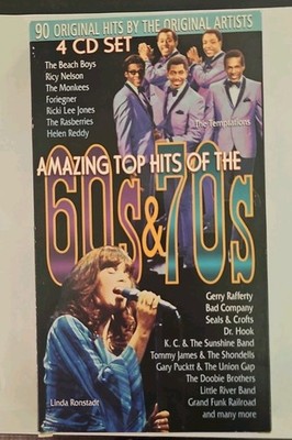 Amazing Top Hits Of The 60s & 70s 4CD Box Set EX+ Collectables COL-CD-0984 VTG 