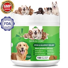 Omega 3 Fish Oil Chicken Meat Flavor Dog Skin Hair Management Chewable Tablets