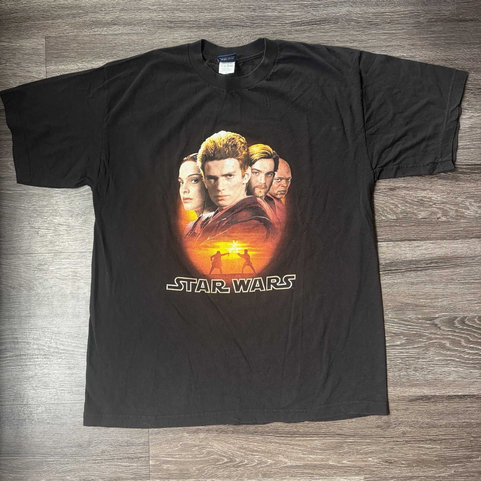 Vintage 2002 Star Wars Attack Of The Clones Rare Movie Premier Shirt Size XL