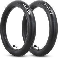 14x2.125 Butyl Bike Inner Tube, 14 Inch Bike Tube with CR202 Bent Valve Stem Com