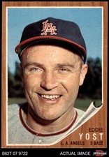 1962 Topps #176 Eddie Yost  POR Angels COMMON VARIATION 8 - NM/MT